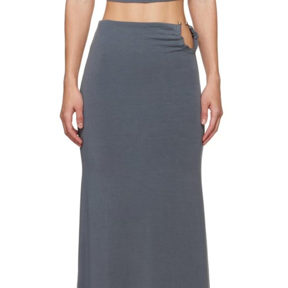 Jade Cropper Gray O-ring Maxi Skirt